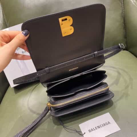 Balenciaga B.Small Bag 豆腐包 618156蜥蜴纹黑色金扣