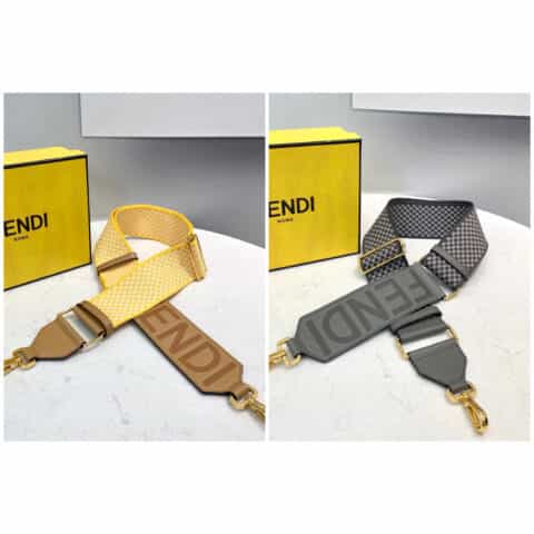 FENDI芬迪标志性字母LOGO宽版肩带910