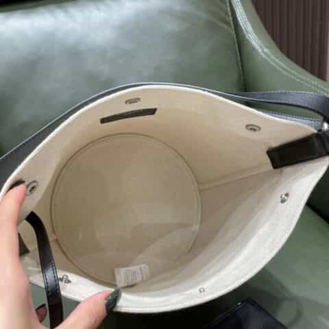 Saint laurent Ysl RIVE GAUCHE法式麻布水桶包 669299黑色
