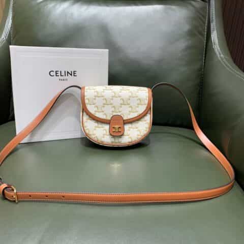 Celine思琳 Mini Besace 马鞍包 196702白花