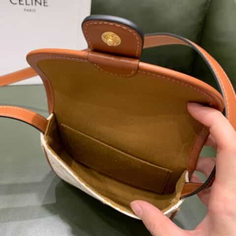 Celine思琳 Mini Besace 马鞍包 196702白花