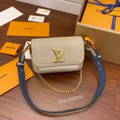 Louis Vuitton LV Lockme Tender Bag M58554杏色