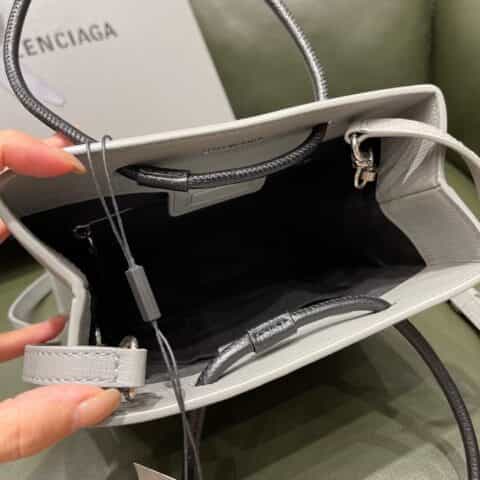 Balenciaga Shopping Bag 牛皮购物纸袋包 572411石墨灰