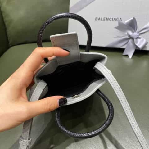 Balenciaga Shopping Bag 牛皮购物纸袋包 593826石墨灰