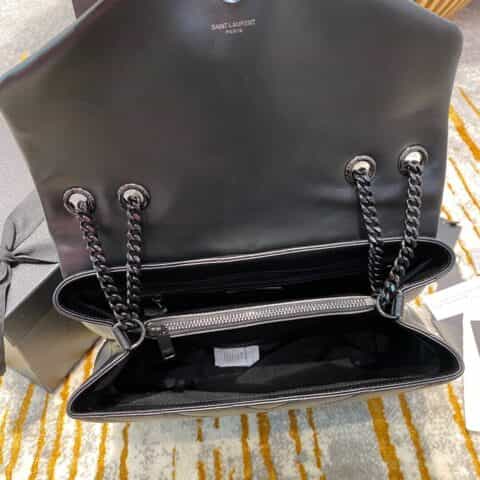 Saint laurent Ysl LouLou Y形挎包 459749黑色黑扣