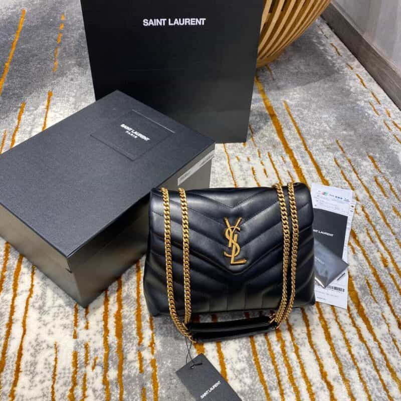 Saint laurent Ysl LouLou Y形挎包 494699黑色金扣