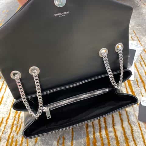 Saint laurent Ysl LouLou Y形挎包 459749黑色银扣