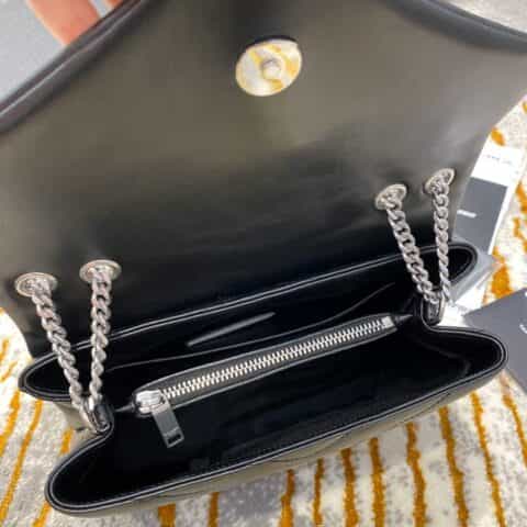 Saint laurent Ysl LouLou Y形挎包 494699黑色银扣