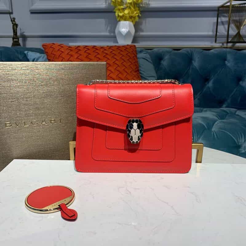 BVLGARI宝格丽马卡龙色系意大利小牛皮单层肩背包61879