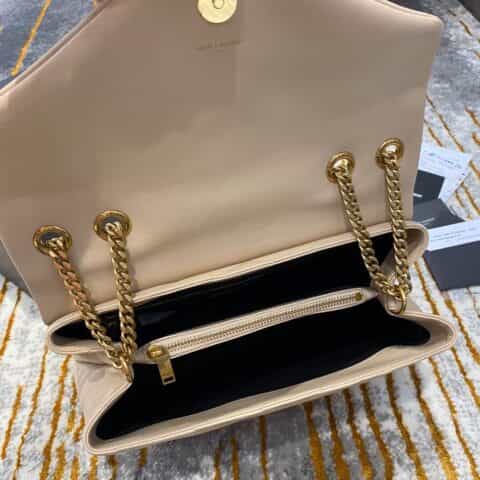 Saint laurent Ysl LouLou Y形挎包 459749杏色金扣