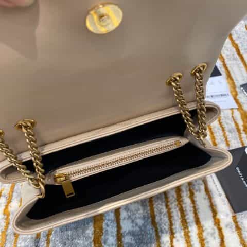 Saint laurent Ysl LouLou Y形挎包 494699杏色金扣