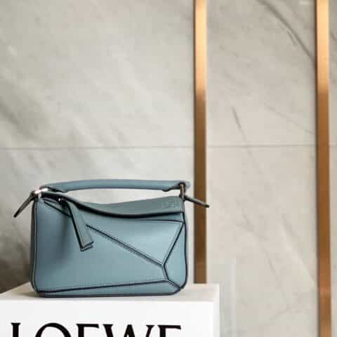 LOEWE罗意威 Mini Puzzle bag几何包 0338雾霾蓝18CM