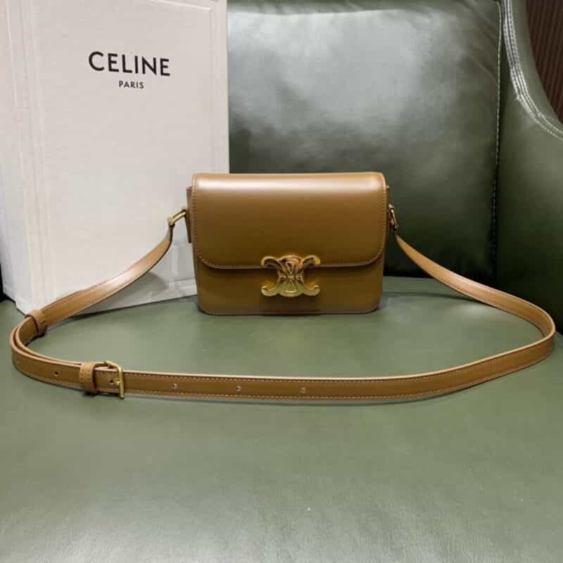 Celine思琳 Teen Triomphe Bag 188423焦糖色