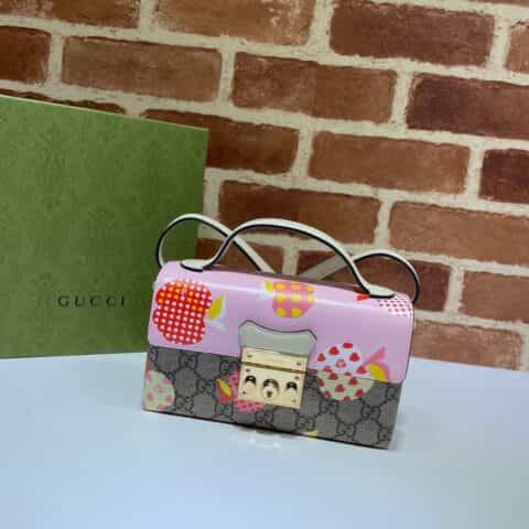GUCCI古驰Padlock系列心苹果图案迷你手袋652683
