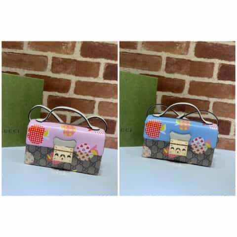 GUCCI古驰Padlock系列心苹果图案迷你手袋652683