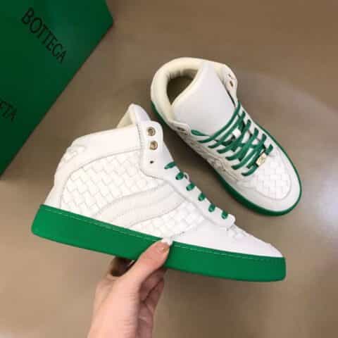 BottegaVenetaBV葆蝶家    B 家原单精品，男士秋冬高帮编织休闲鞋