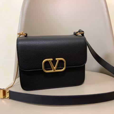 Valentino华伦天奴进口摔纹牛皮肩背包0074L