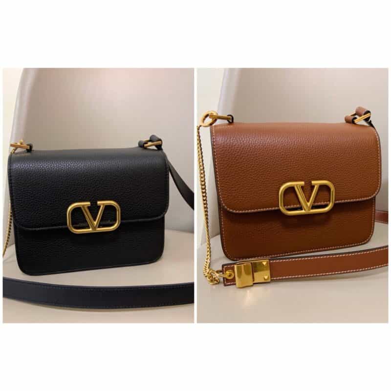 Valentino华伦天奴进口摔纹牛皮肩背包0074L