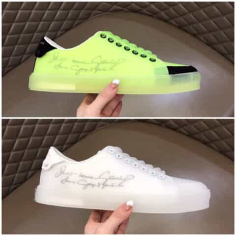Givenchy纪梵希    新款Spectre白色印花透明PVC低帮运动鞋