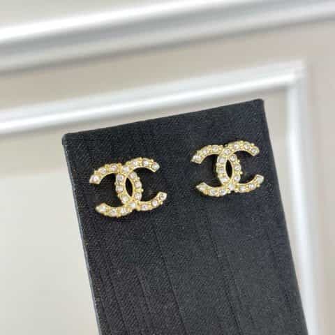 2021新款CHANEL香奈儿双c耳钉耳环