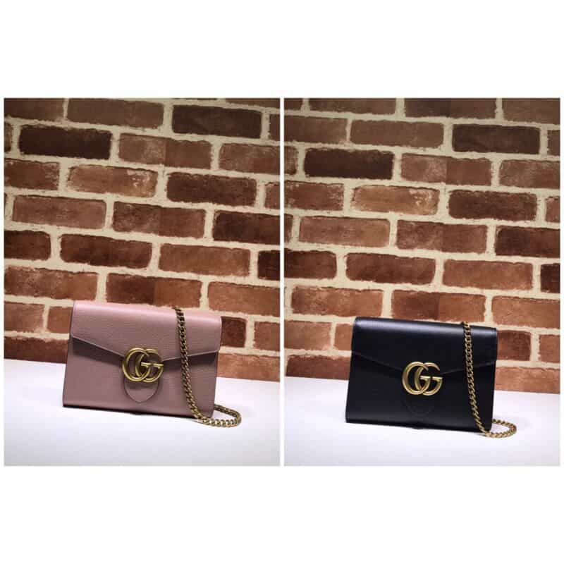 GUCCI古驰原版双G金属女士链条包401232