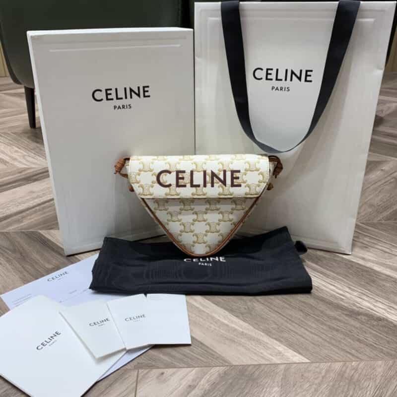 Celine Triangle bag 三角包 195902白色老花