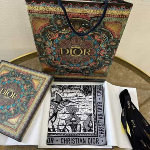 Dior迪奥丛林系列图案100%真丝围巾