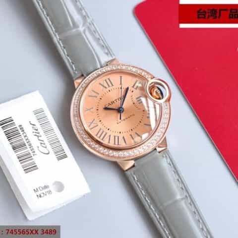 台湾厂蓝气球V12版本33mm日本西铁城全自动机械Ballon Bleu de Cartier腕表