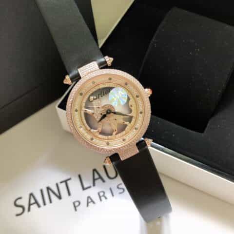 卡地卡时来运转豹子系列拱形蓝宝石镜面石英女表