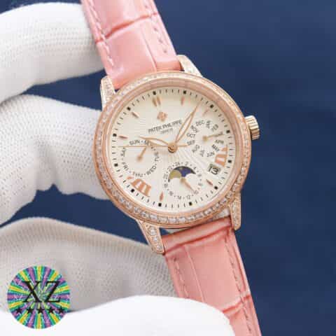 百达翡丽小红书爆款搭配进口9100多功能机芯采用18k品质炉内真空电镀腕表