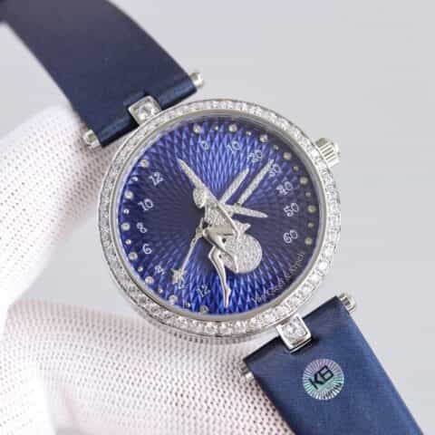 梵克雅宝诗意复杂功能系列石英机芯圈口镶嵌47粒施华洛世奇腕表