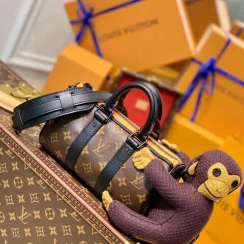 Louis Vuitton LV Keepall XS 猴子玩偶手提包 M80118