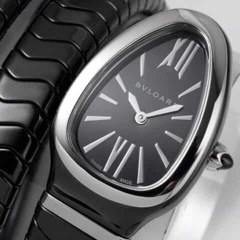 双环 宝格丽 灵蛇是宝格丽创造的经典图腾瑞士石英机芯陶瓷腕表