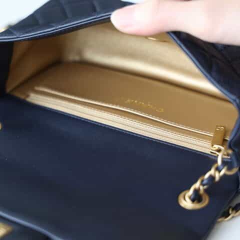 Chanel Flap Bag CF羊皮大Mini金球包 AS1787深蓝色