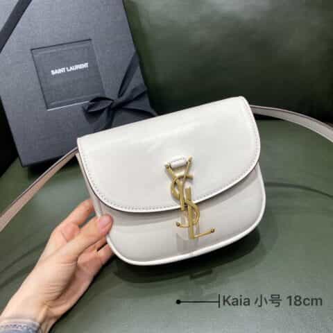 Saint laurent Ysl Kaia Small 马鞍包 619740奶油白