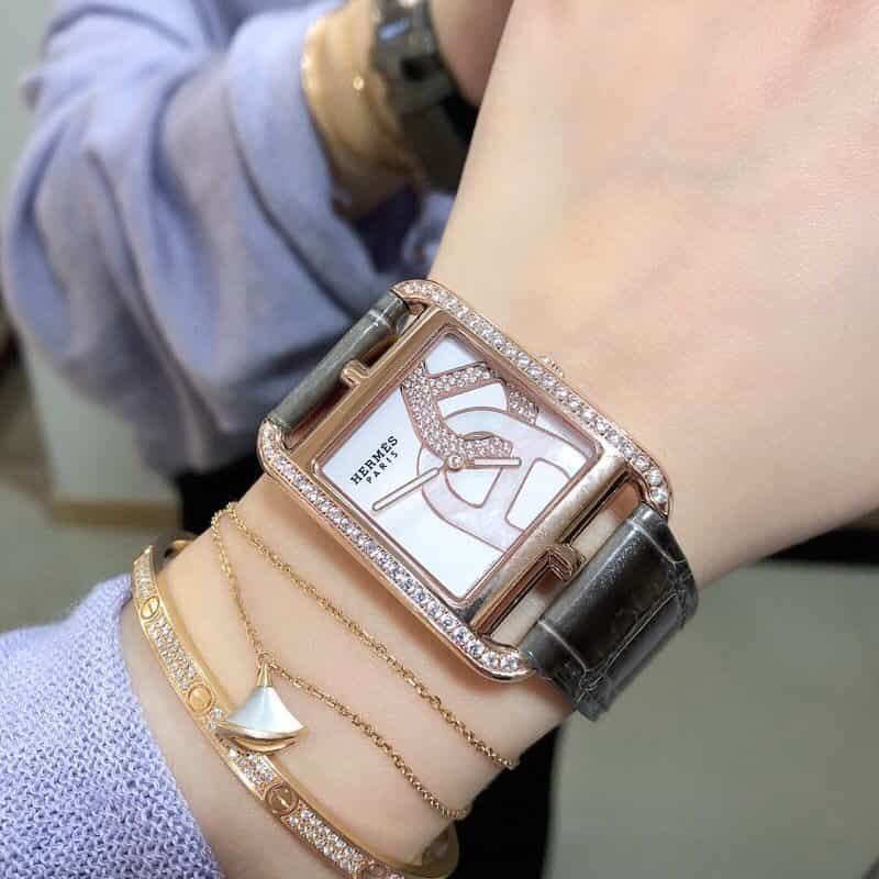 爱马仕Hermes“锚链”图案石英腕表