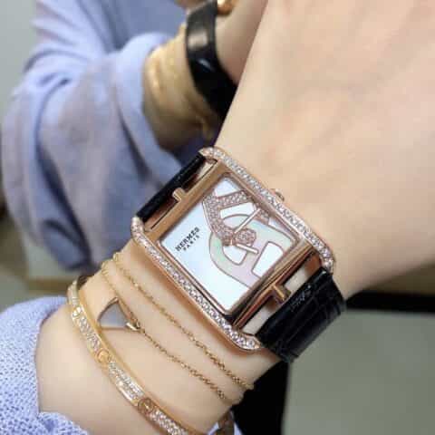 爱马仕Hermes“锚链”图案石英腕表
