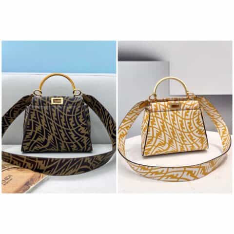 FENDI芬迪鱼眼变幻系列PEEKABOO ICONIC迷你手袋8382