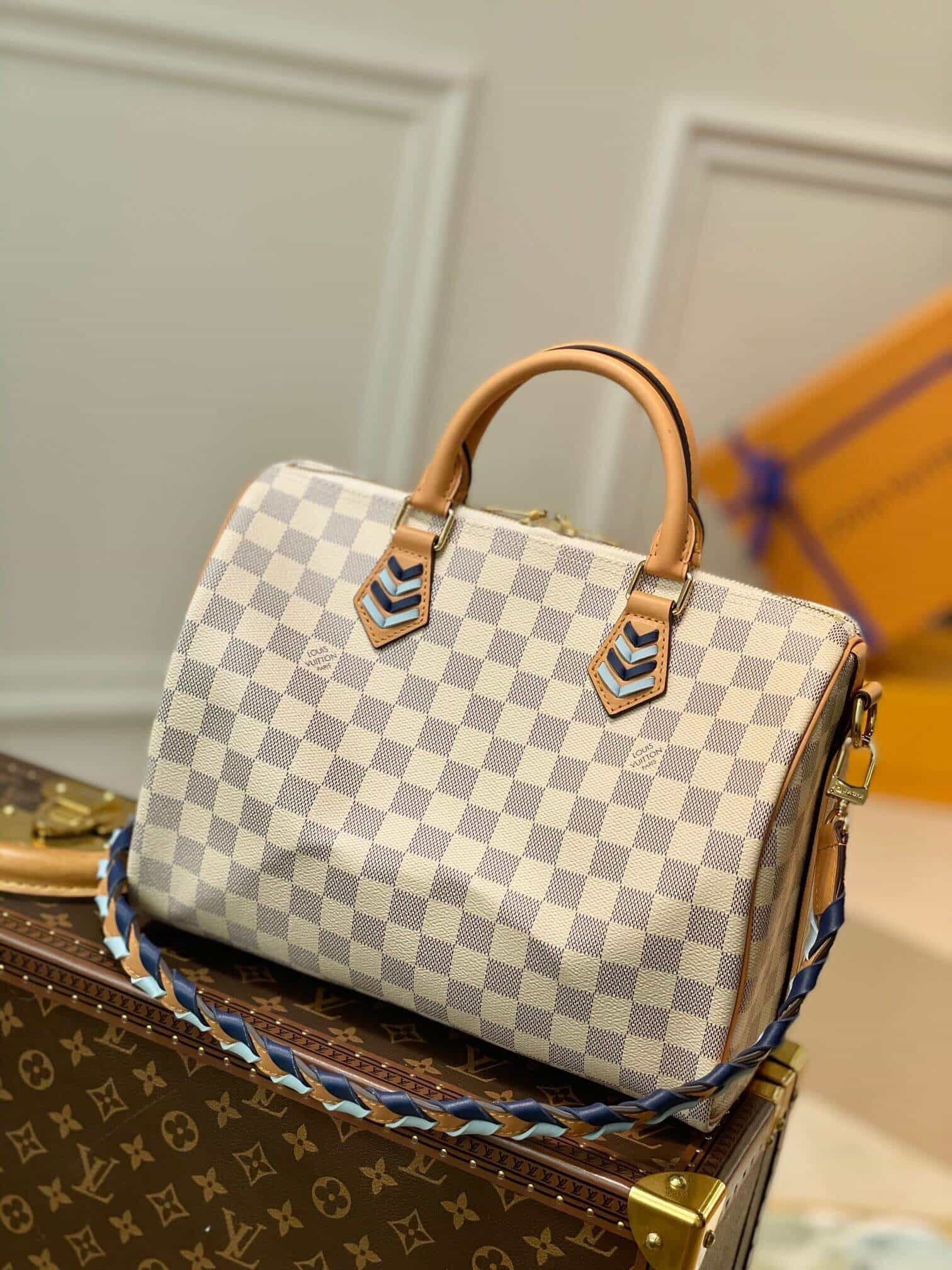 N50054 Louis Vuitton Damier Azur Speedy Bandoulière 30