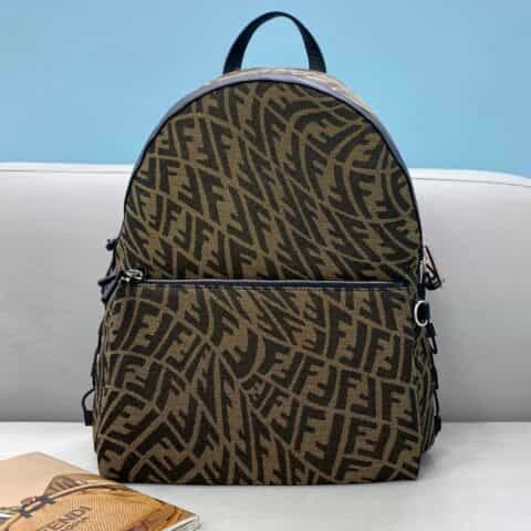 FENDI芬迪不规则系列老花双肩包8387