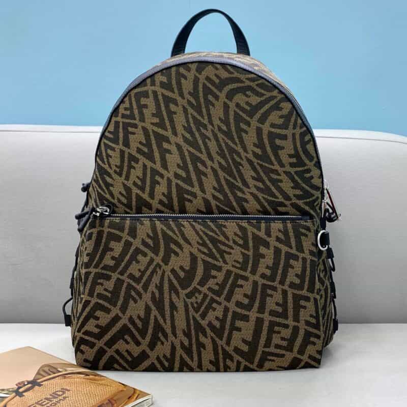 FENDI芬迪不规则系列老花双肩包8387