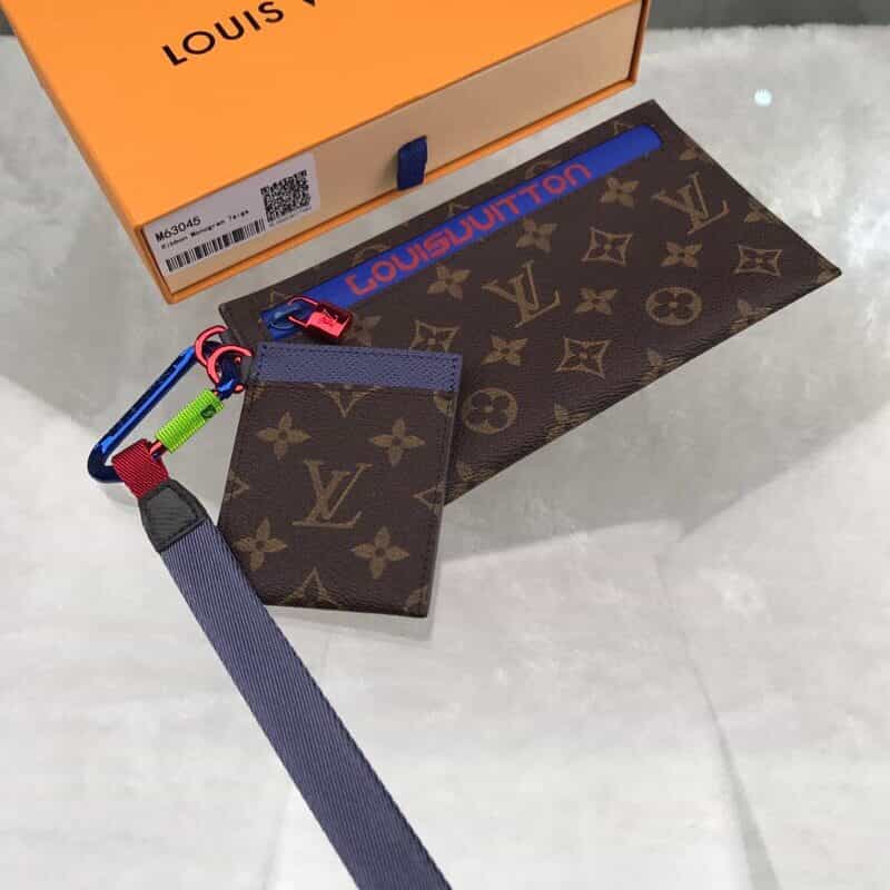 LV Pouch Multi-case 18ss Limited Ribbon Canvas Men's M63045