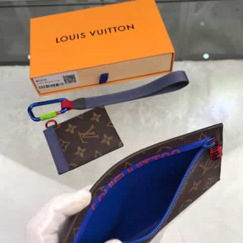 LV Pouch Multi-case 18ss Limited Ribbon Canvas Men's M63045