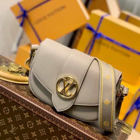 Louis Vuitton LV Pont 9 Soft 小号马鞍包 M58728灰色