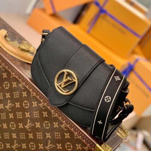 Louis Vuitton LV Pont 9 Soft 中号马鞍包 M58967黑色