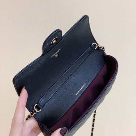 Chanel 纯原厂牛皮眼镜包 AP2044黑色