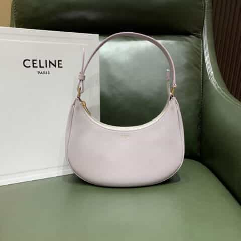 Celine思琳 AVA薰衣草灰皮革Ttiomphe腋下包 193953