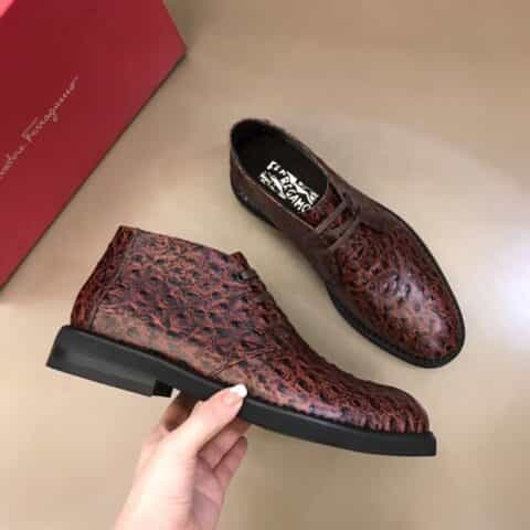 Ferragamo菲拉格慕 F菲拉高端精品男士秋冬短靴