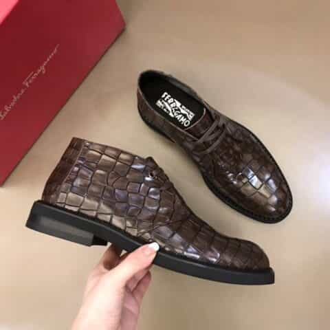 Ferragamo菲拉格慕 F菲拉高端精品男士秋冬短靴