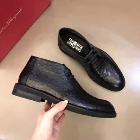 Ferragamo菲拉格慕 F菲拉高端精品男士秋冬短靴